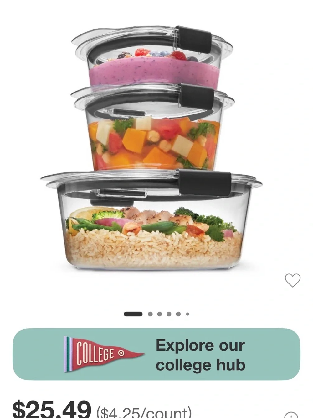 Rubbermaid Clear Plastic Food Storage Containers with Black Latches